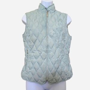 Eddie Bauer Womens Quilted Goose Down Vest Size Petite Small